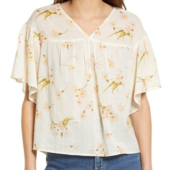 Madewell flutter sleeve rhyme top in floral print - Picture 8 of 13